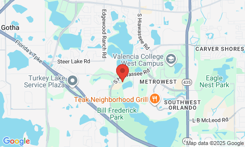Google map image of our location in 6996 Piazza Grande Ave Ste 209 Orlando, FL